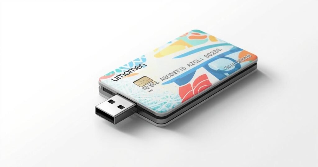 Flashdisk custom bentuk kartu sebagai souvenir kegiatan kantor