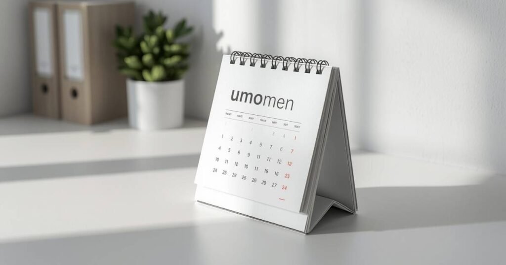 Kalender meja custom logo sebagai souvenir kegiatan kantor