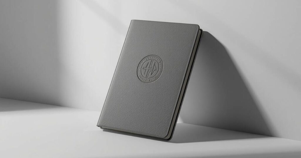 Notebook hardcover custom logo untuk souvenir kegiatan kantor