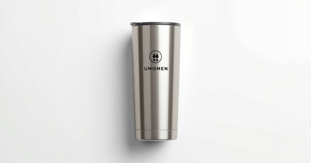 Tumbler stainless custom logo untuk souvenir pernikahan